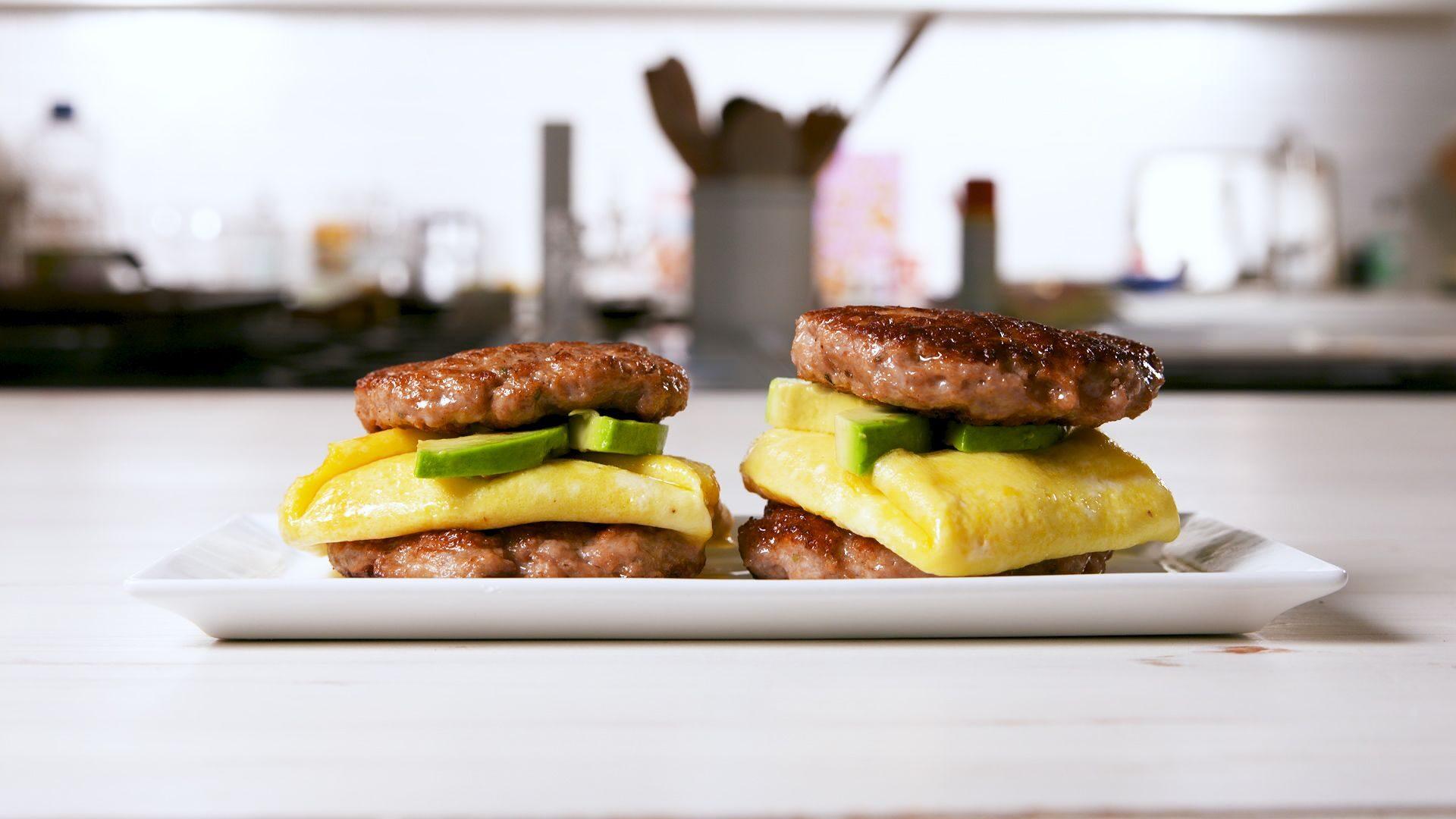 Best Keto Sausage Breakfast Sandwich Recipe - How To Make Keto Sausage Breakfast Sandwich