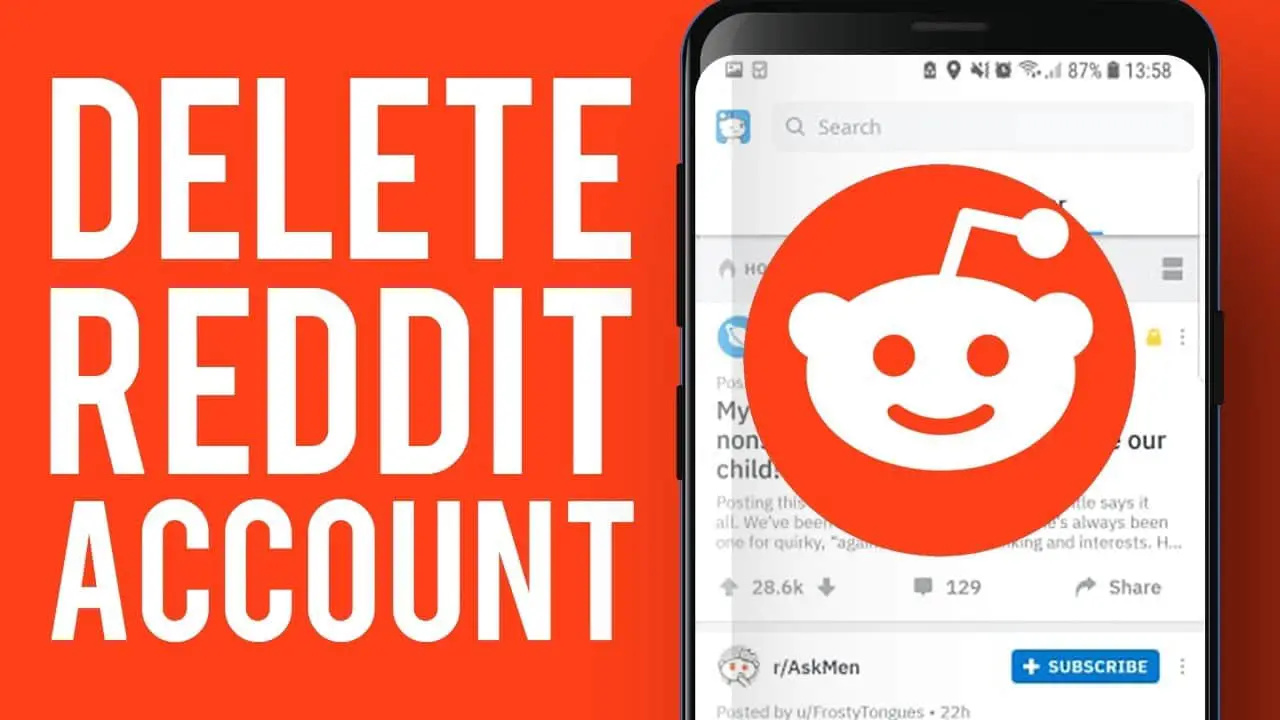 delete reddit account