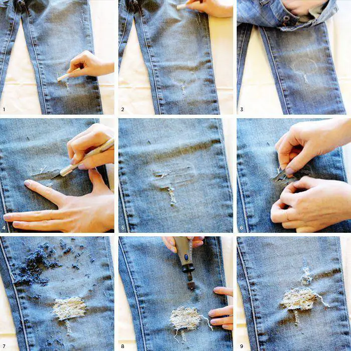 how to distress jeans