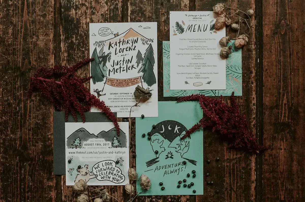 DIY Indie Wedding Invitations