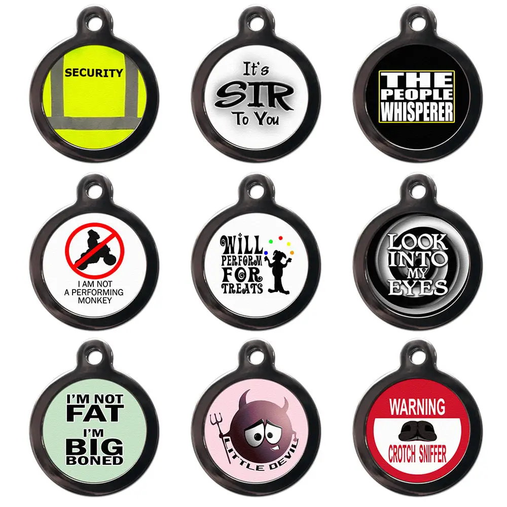 funny dog collar tags