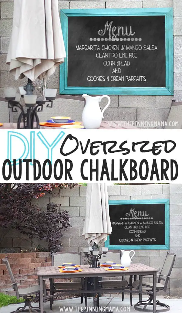 DIY Outdoor Chalkboard