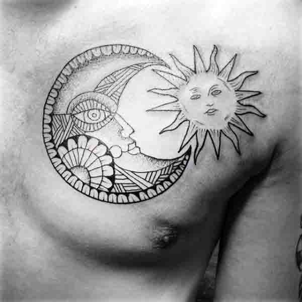 sun and moon tattoos