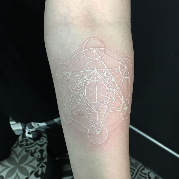 white ink tattoo