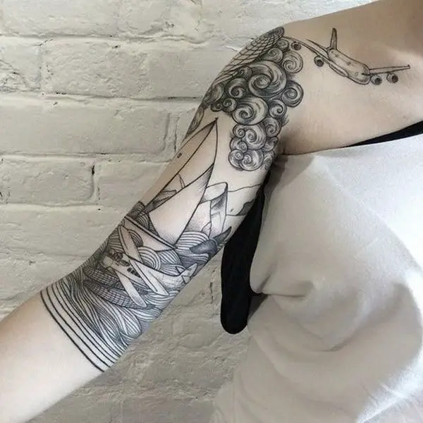 half sleeve tattoo