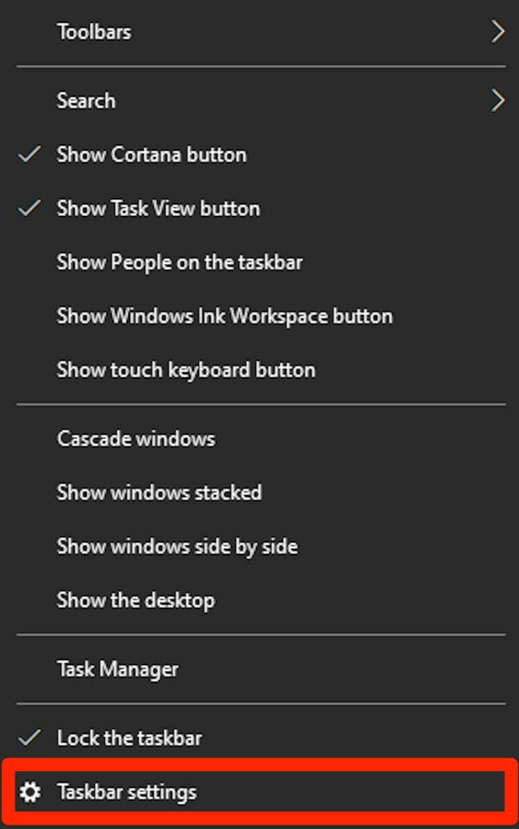 how to move taskbar