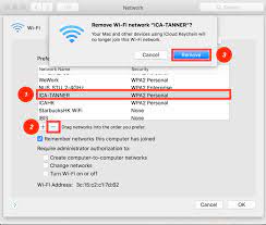 how to forget a network on mac