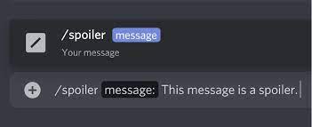 how to hide text in discord