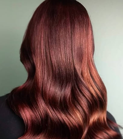 red-brown hair