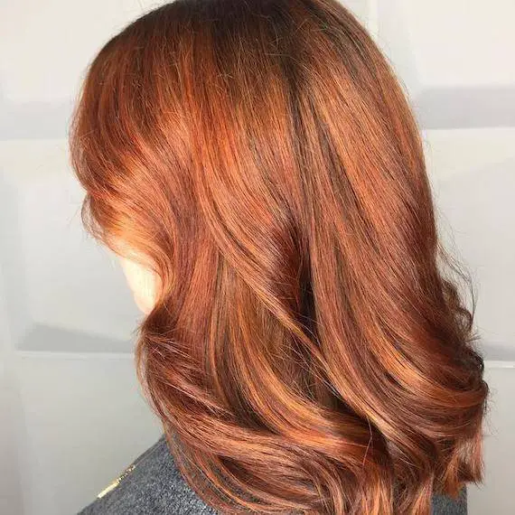 red-brown hair