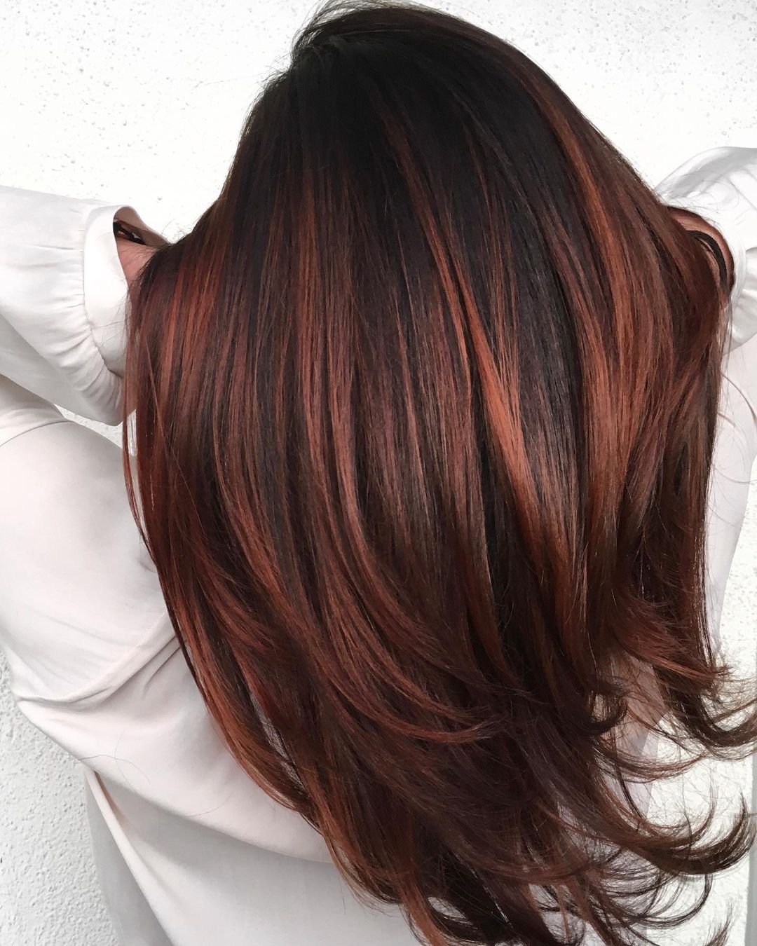 red-brown hair