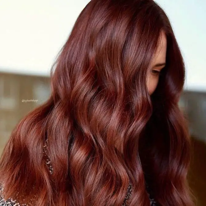 red-brown hair