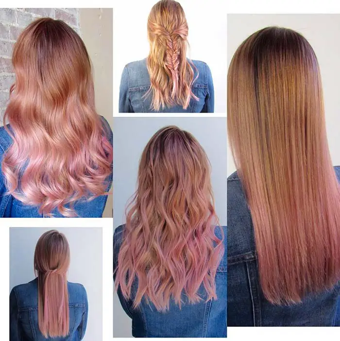 rose gold hair color