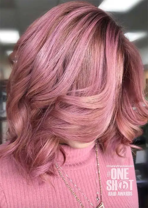 rose gold hair color