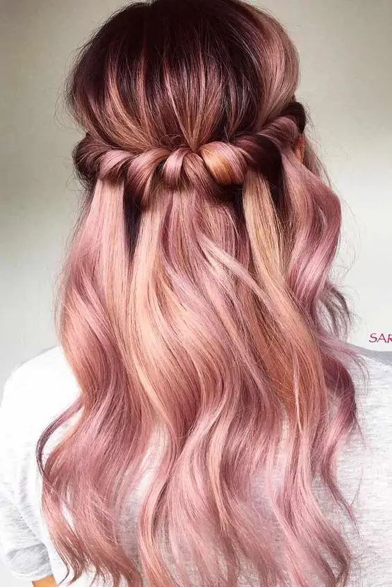 rose gold hair color