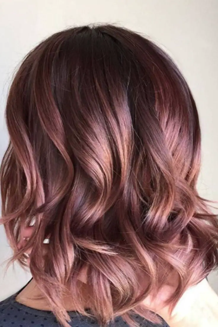 rose gold hair color