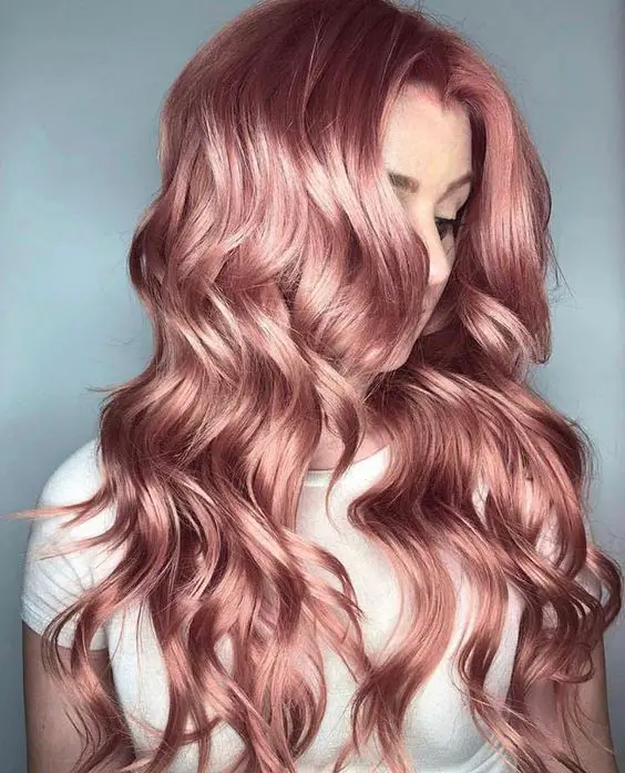 rose gold hair color