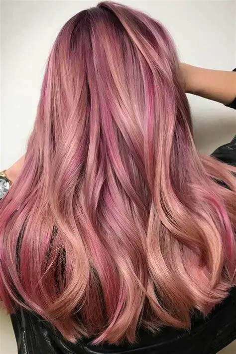 rose gold hair color