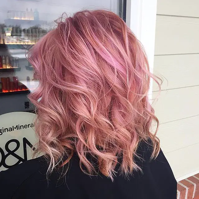 rose gold hair color