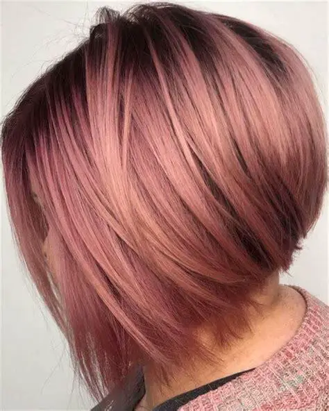 rose gold hair color