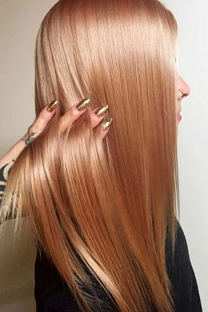 rose gold hair color