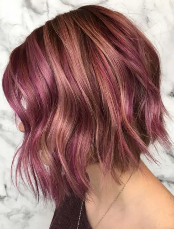 rose gold hair color