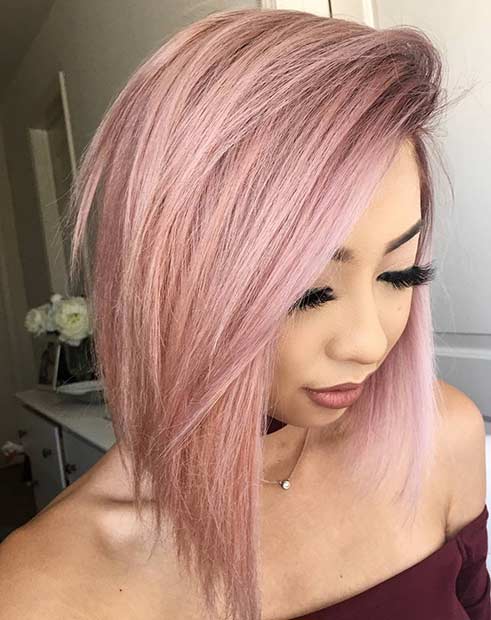 rose gold hair color