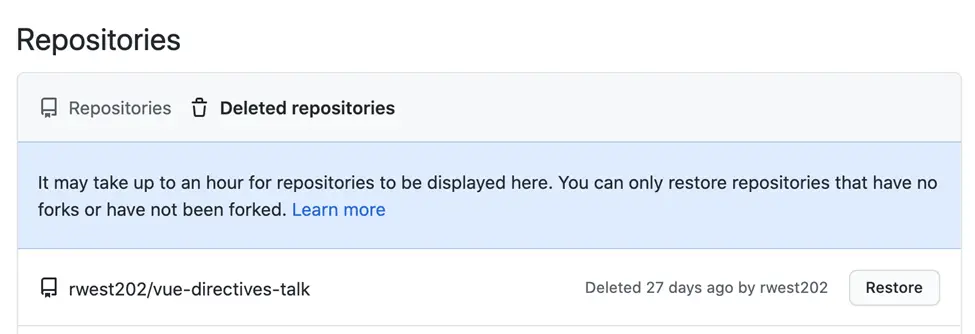 how to delete the repository in github