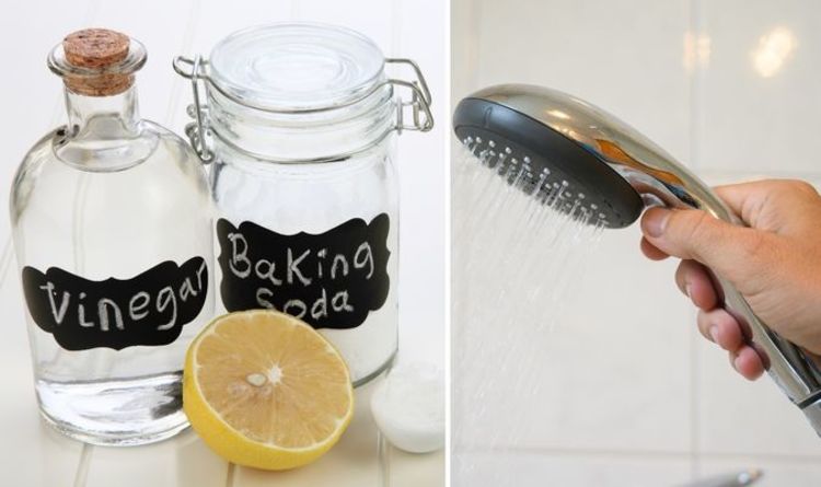 how to clean a glass shower head with baking soda