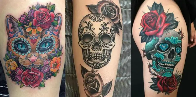 Skull hand tattoo