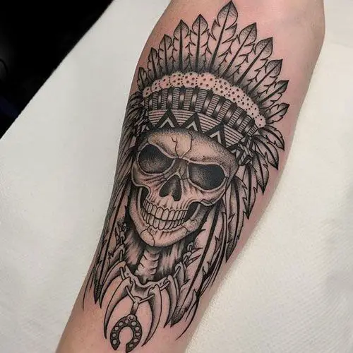 Skull hand tattoo