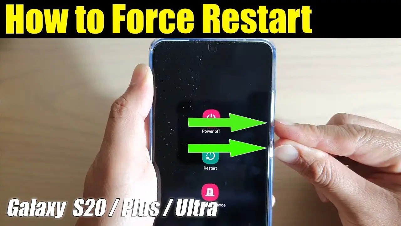 how to restart galaxy s20