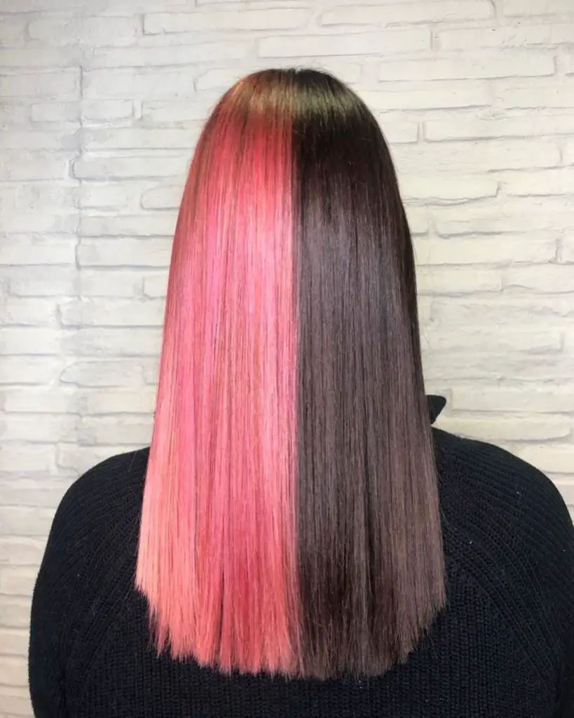 split dyed hair