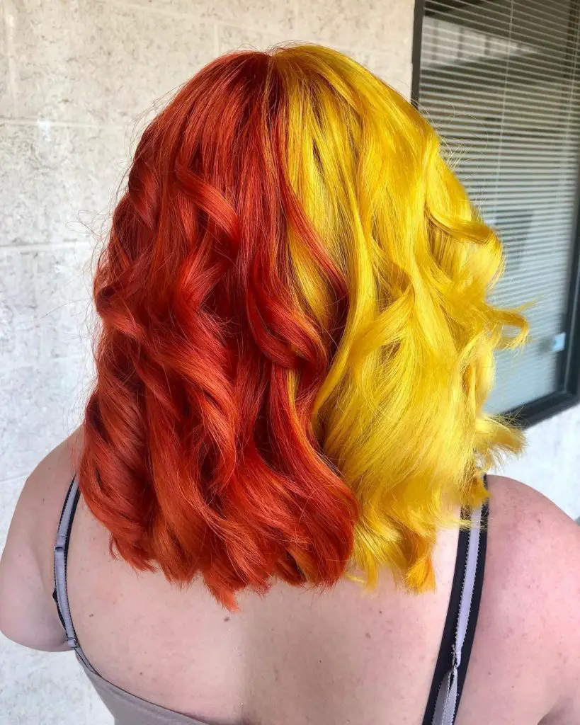 split dyed hair