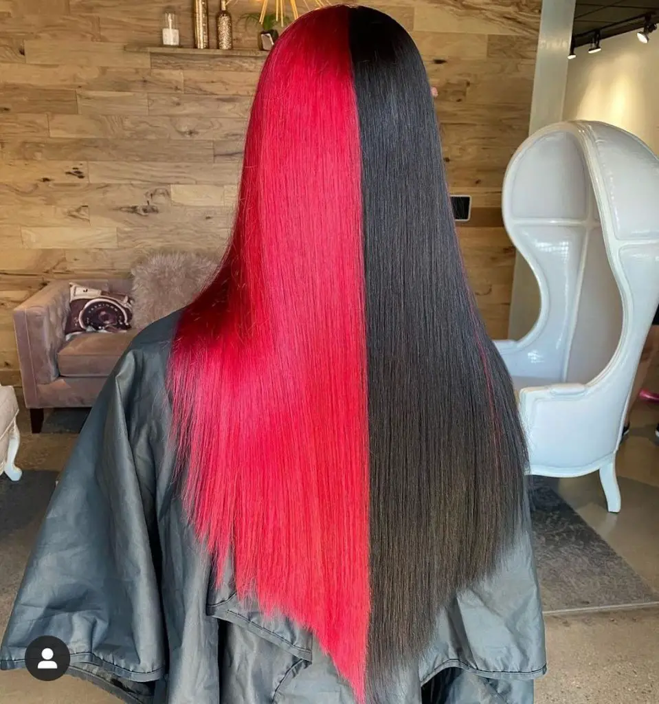 split dyed hair