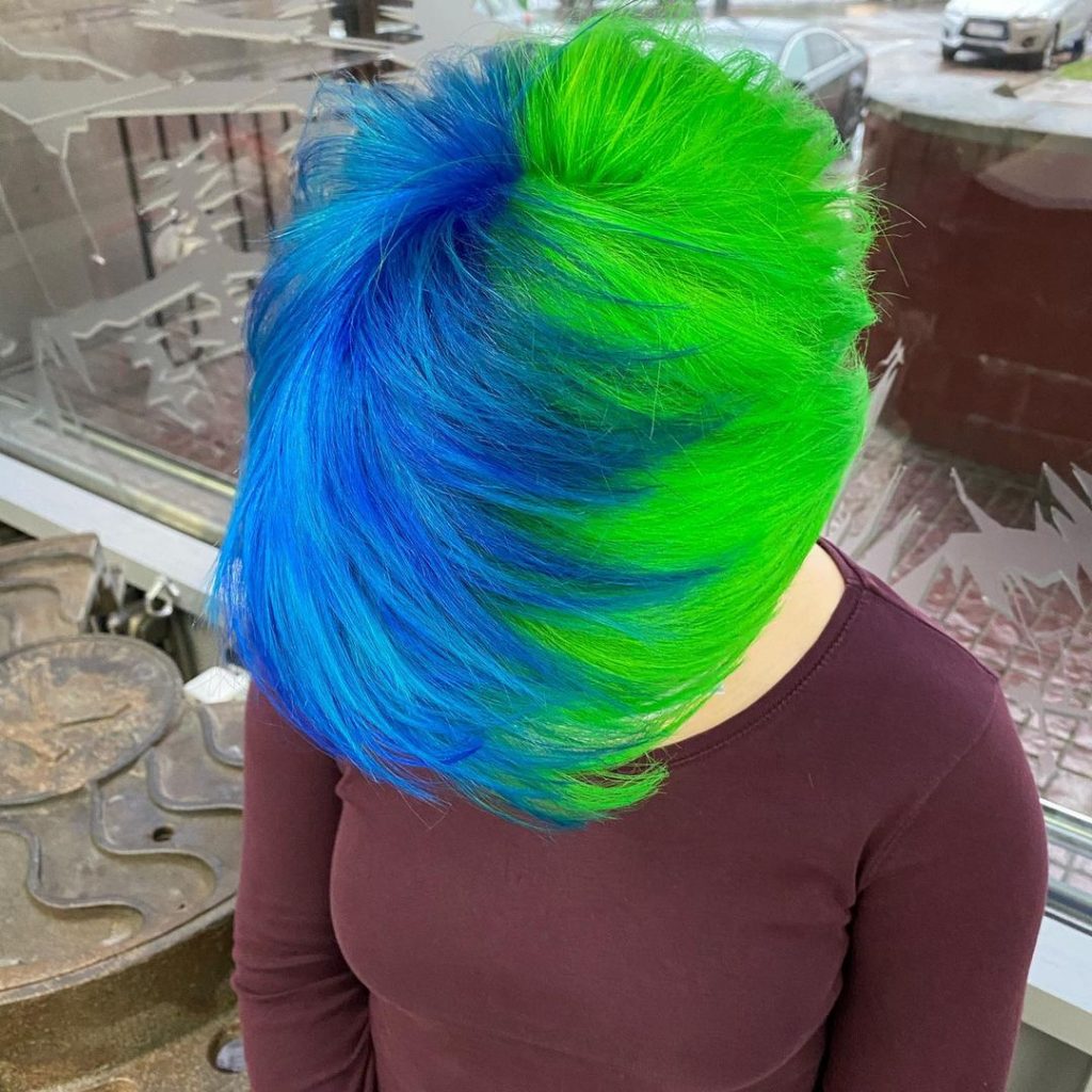 split dyed hair