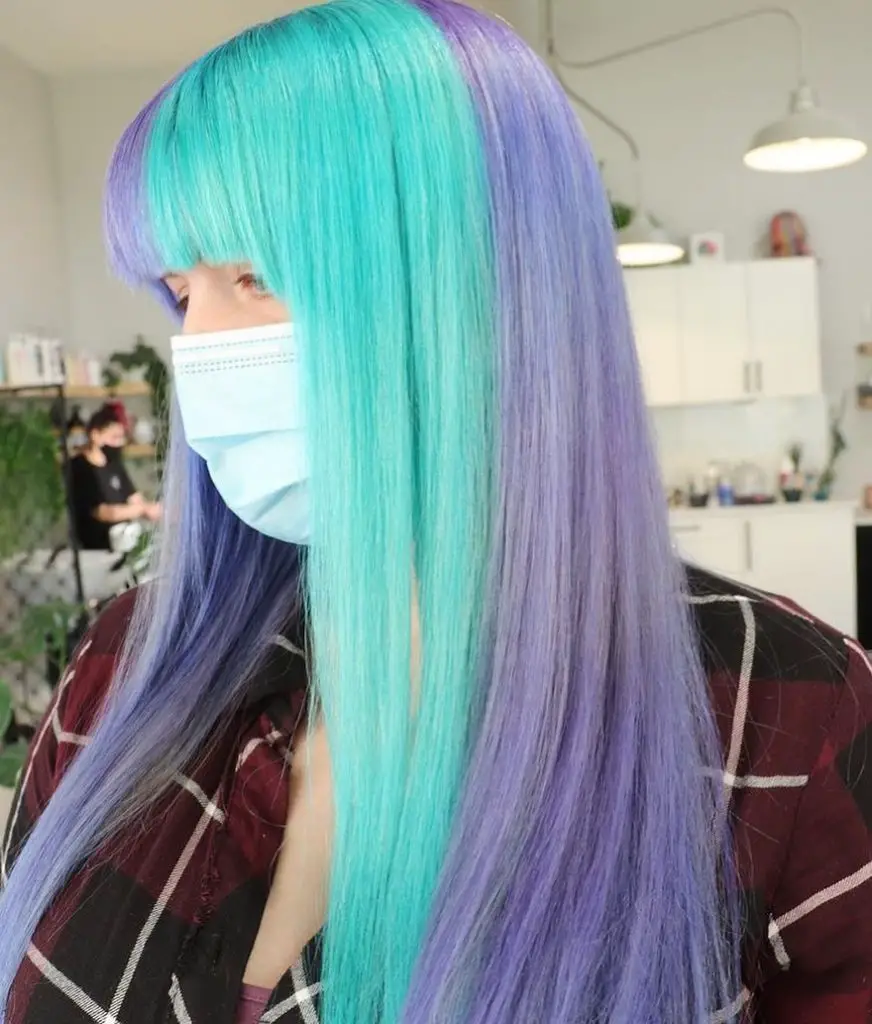 split dyed hair