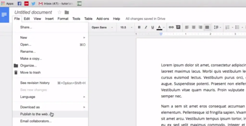 how to save an image from Google docs
