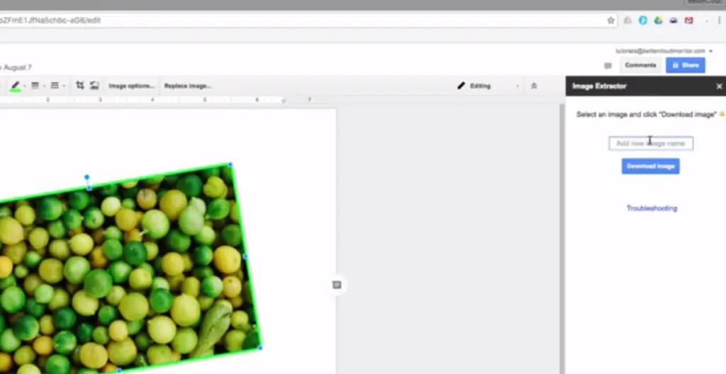 how to save an image as Google docs