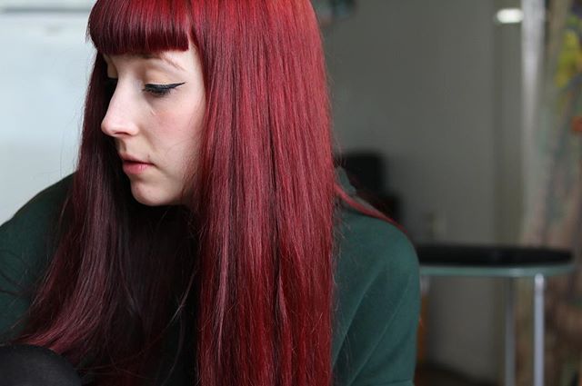 bright red hair