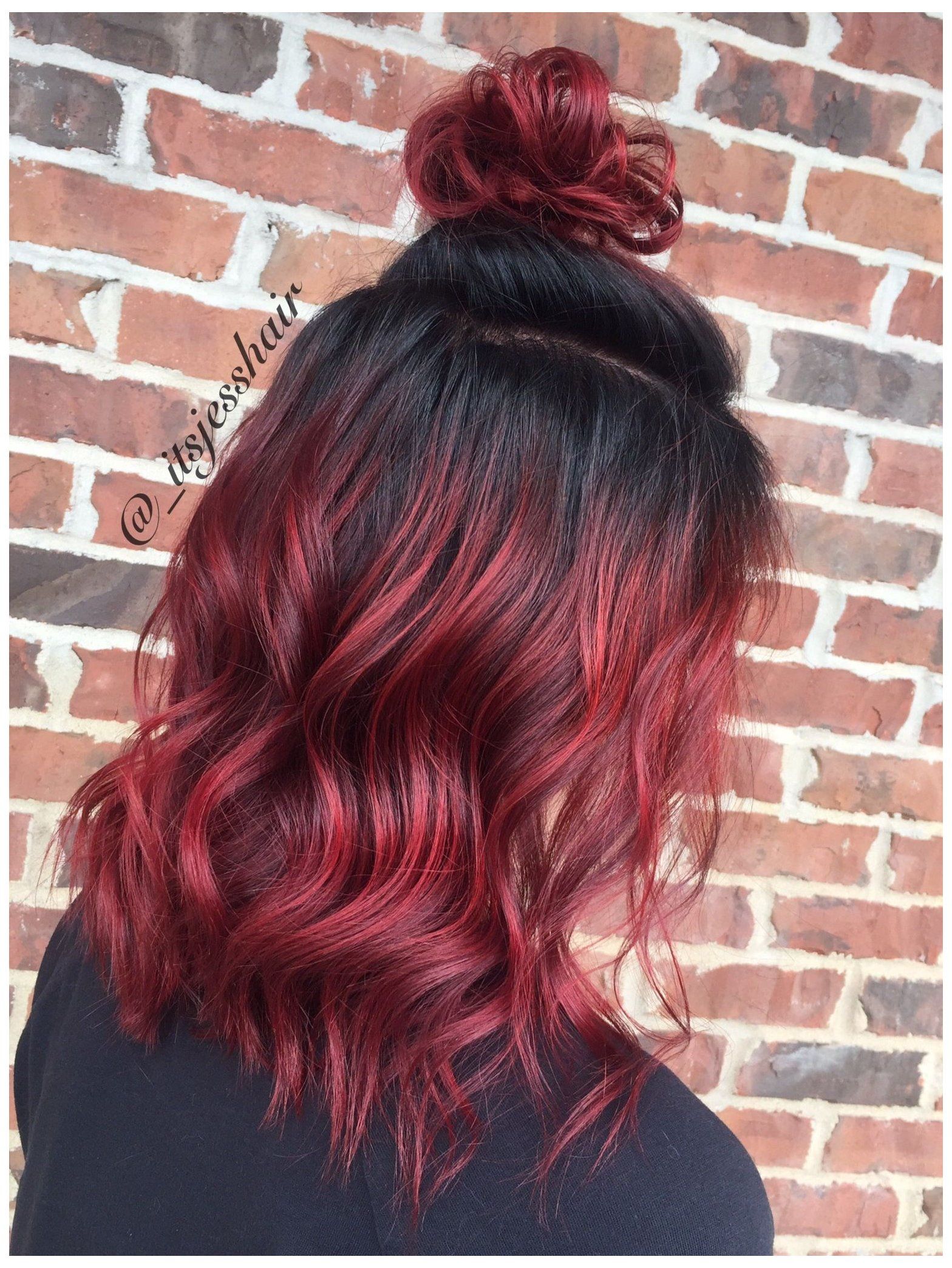 bright red hair