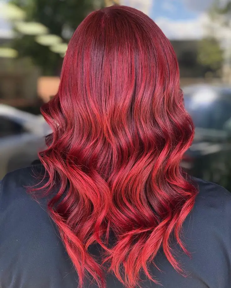 bright red hair