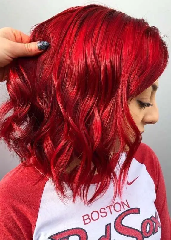 bright red hair