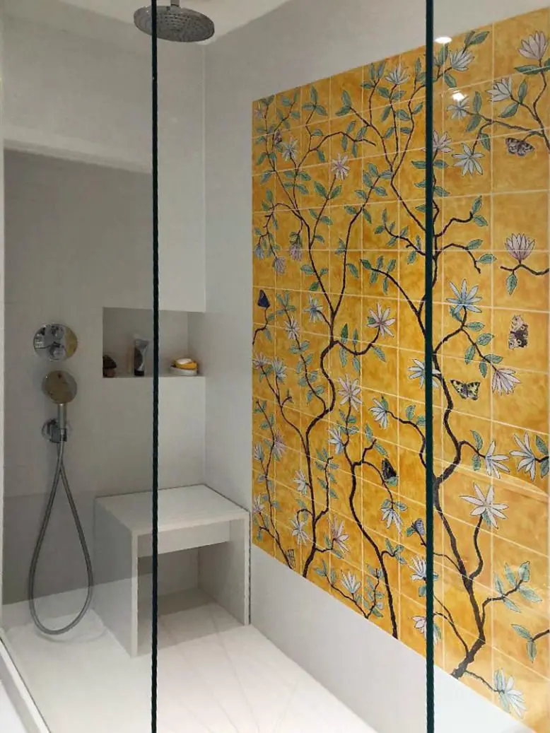 bathroom tile painting ideas