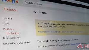 google finance portfolio