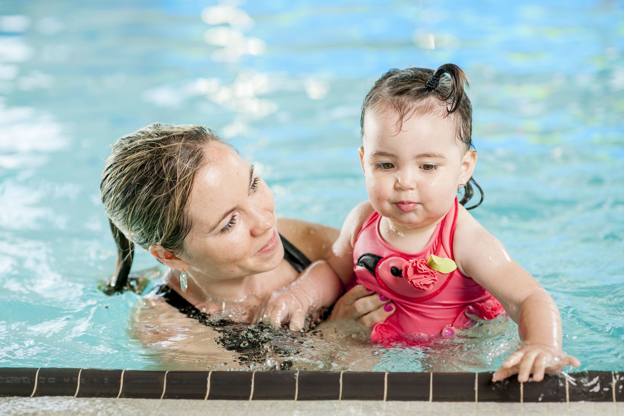 how to teach a baby to swim