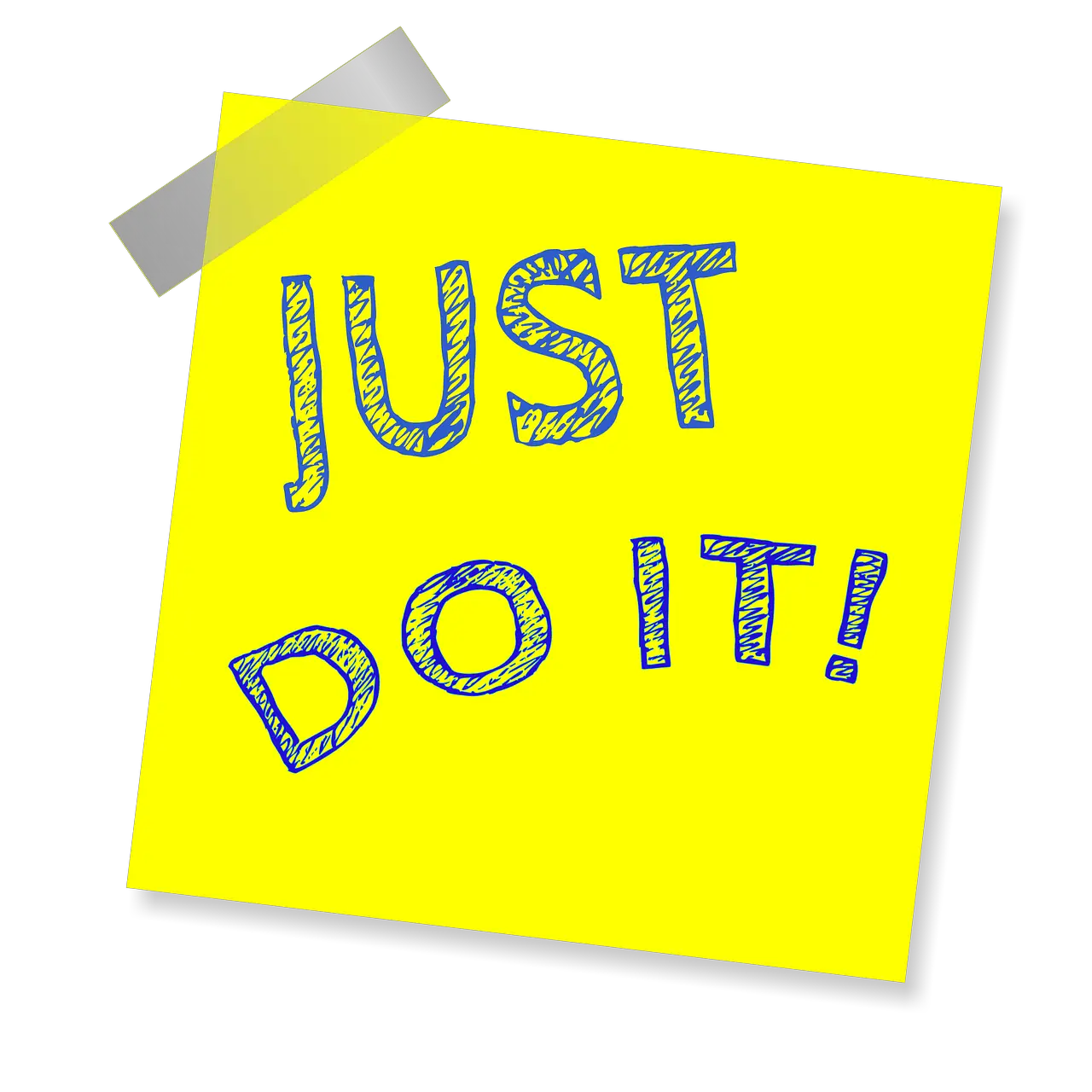 just do it, reminder, post note