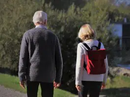 senior, pensioner, walk